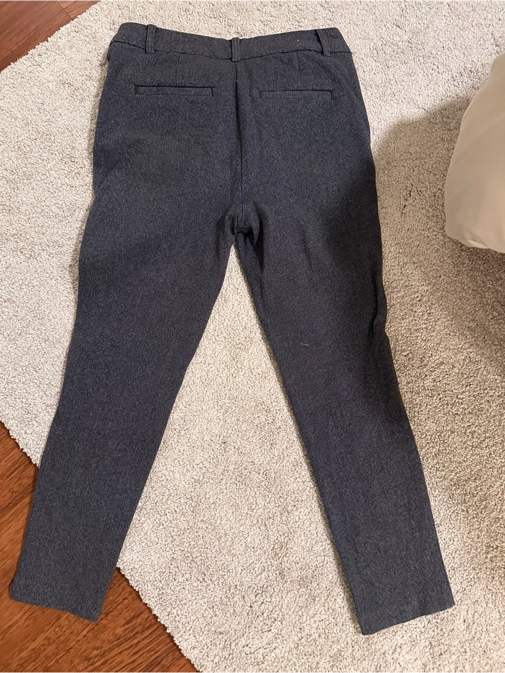 LOFT Navy Textured Jacket with Cream Sherpa Trim - Picture 3 of 4